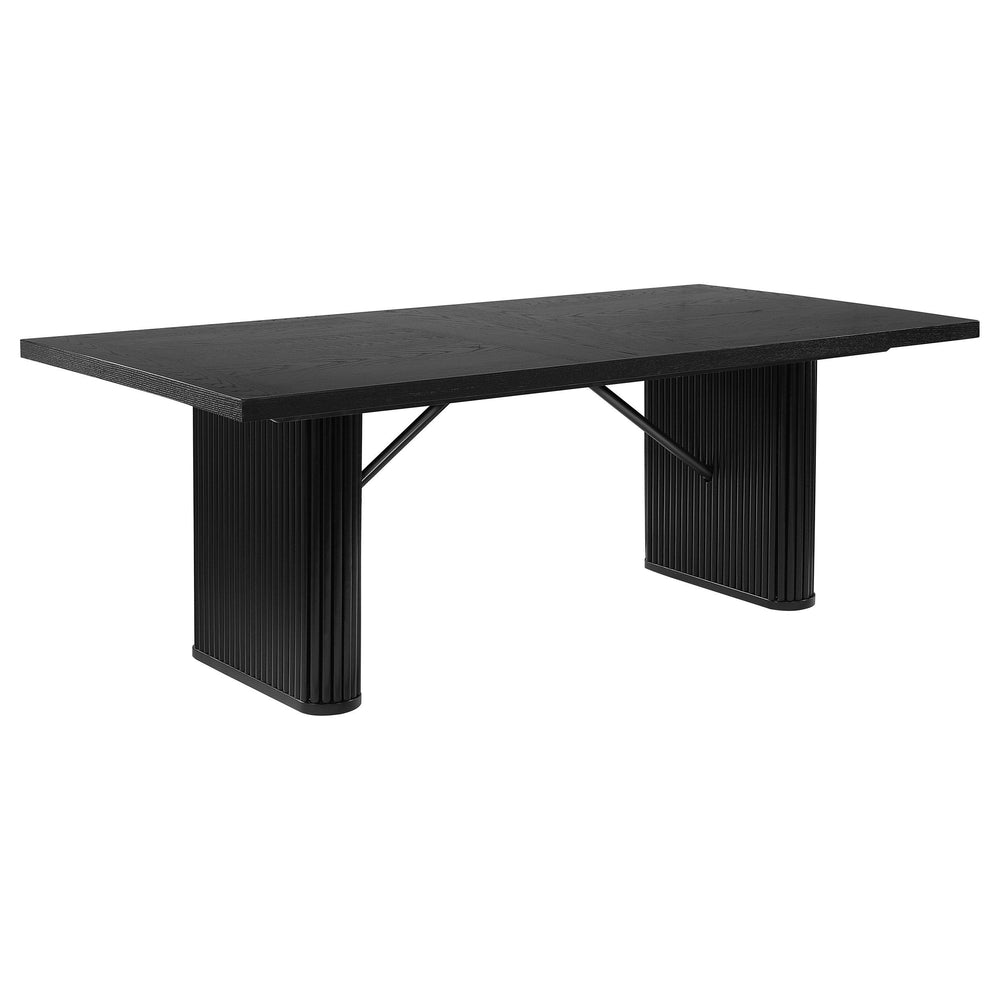 Coaster Furniture 106251 Catherine Rectangular 84-inch Wood Dining Table Black