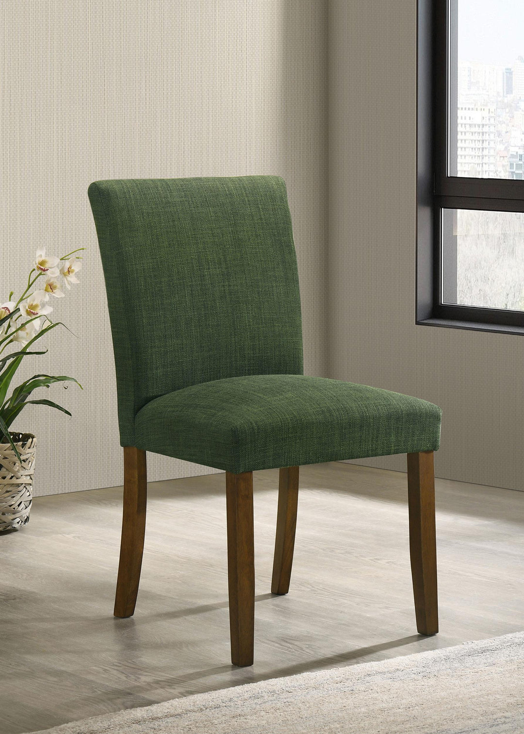Coaster Furniture 106378 Cantley Upholstered Dining Side Chair Green