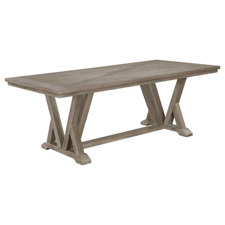 Coaster Furniture 107441 Cornelia Rectangular 82-inch Dining Table Coastal Grey