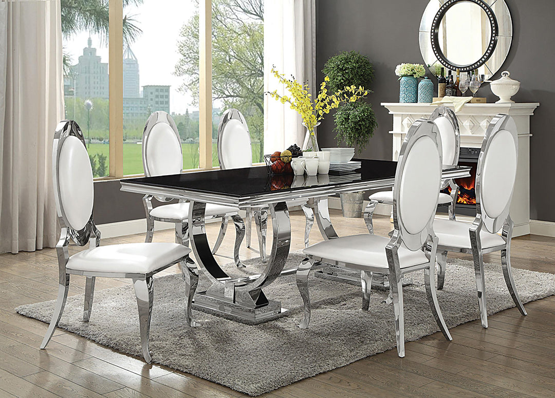 coaster-furniture-107871-s7-antoine-7-piece-rectangular-glass-top-dining-set-chrome