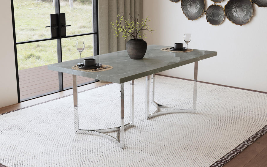 coaster-furniture-108121-sterling-72-inch-rectangular-dining-table-grey-faux-marble