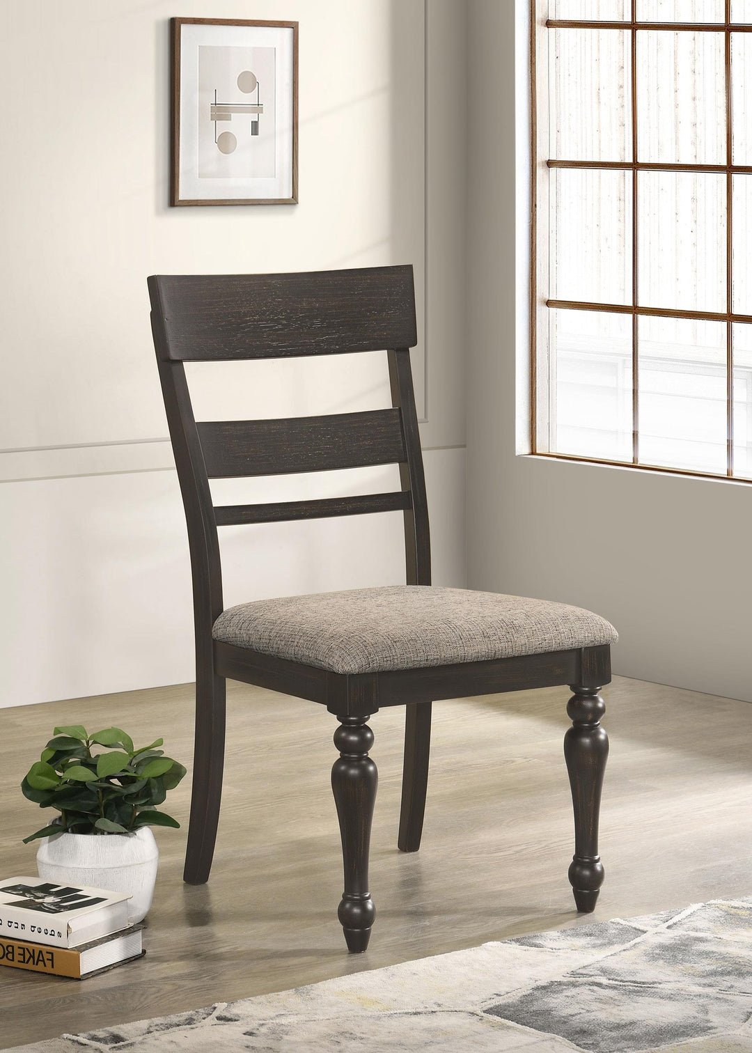 Coaster Furniture 108222 Bridget Wood Dining Side Chair Charcoal