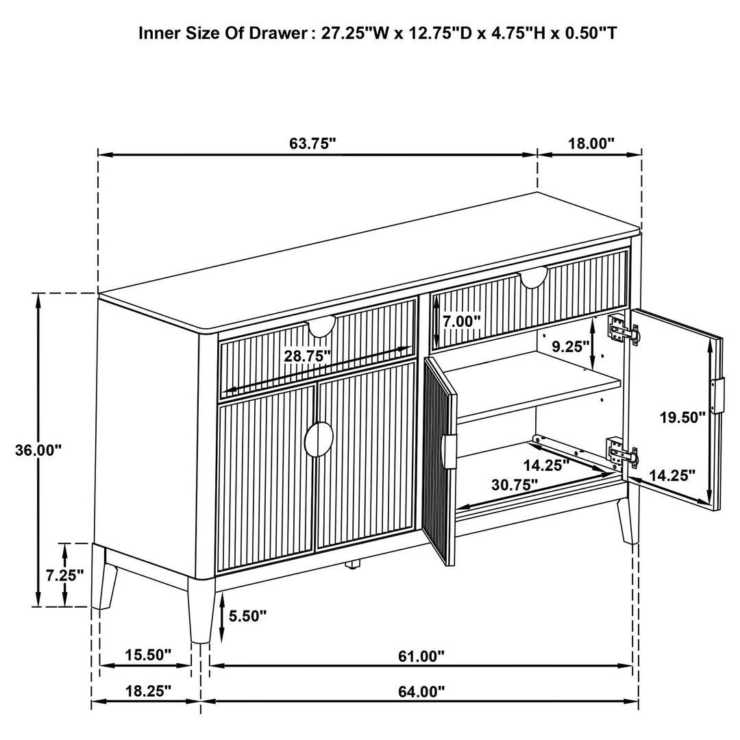 Coaster Furniture 224731KE-S5 Lucia 5-piece Eastern King Bedroom Set Beige and White