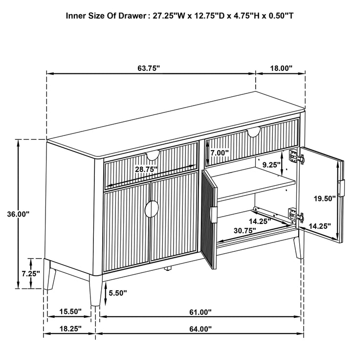 Coaster Furniture 224731KE-S5 Lucia 5-piece Eastern King Bedroom Set Beige and White