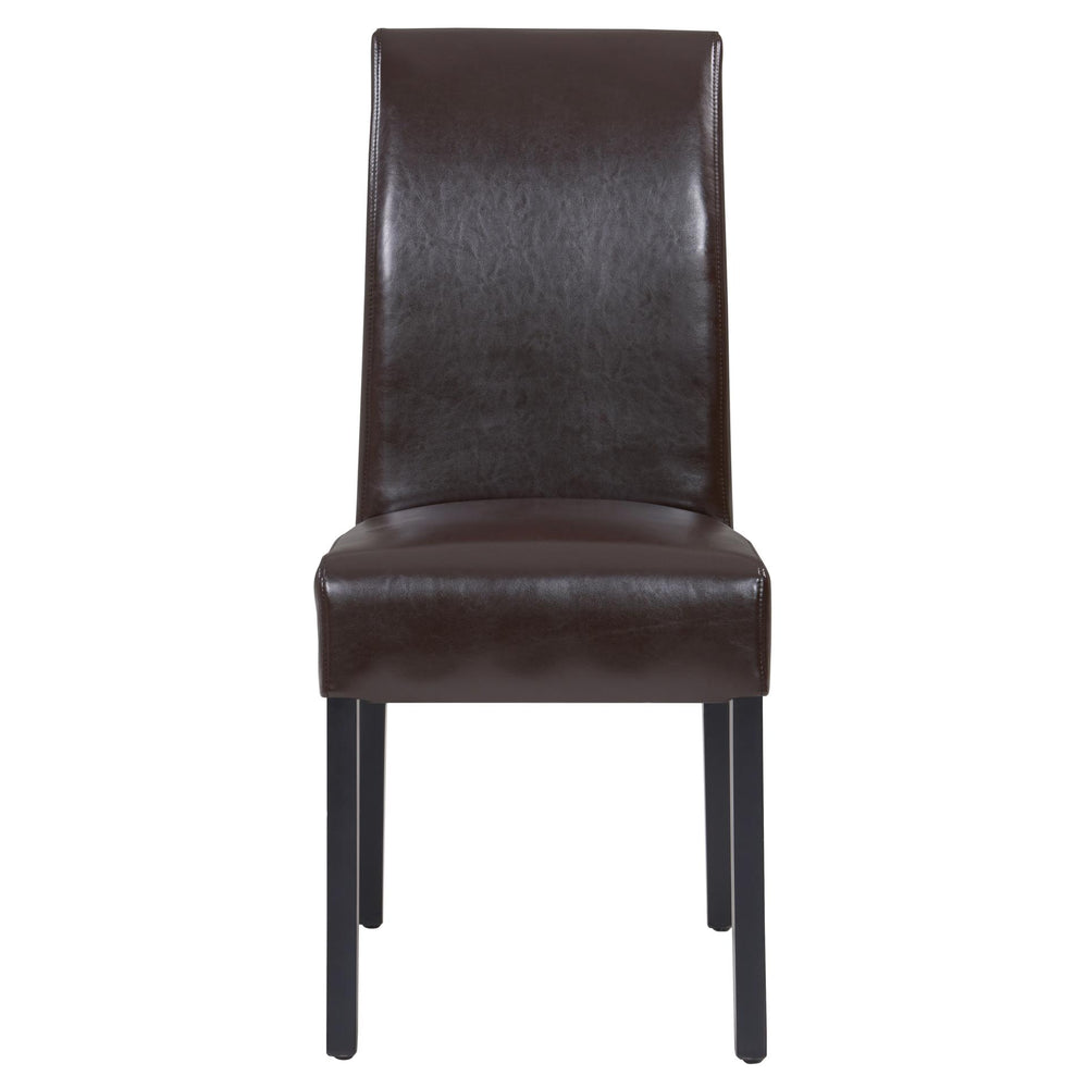 Valencia Leather Dining Side Chair - Brown - view 4