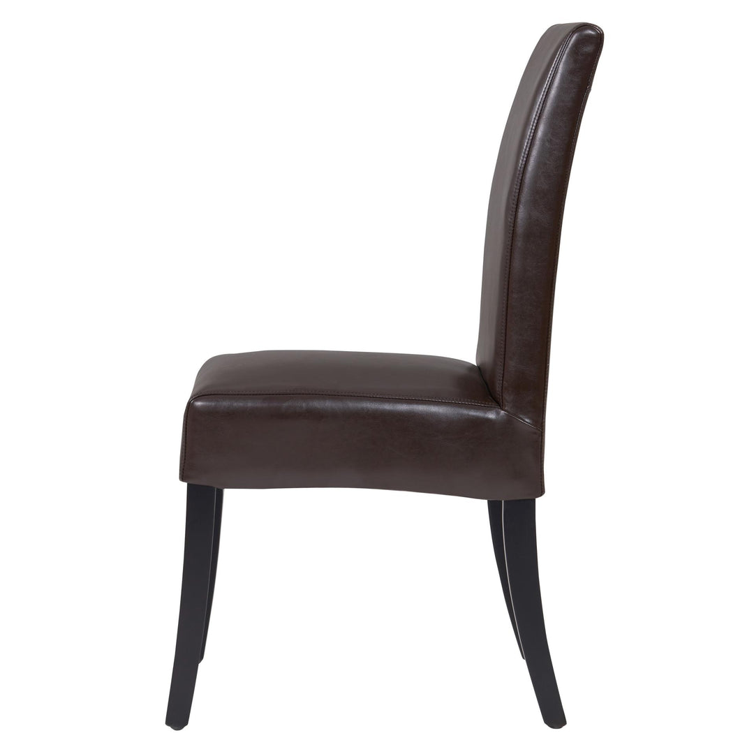 Valencia Leather Dining Side Chair - Brown - view 5
