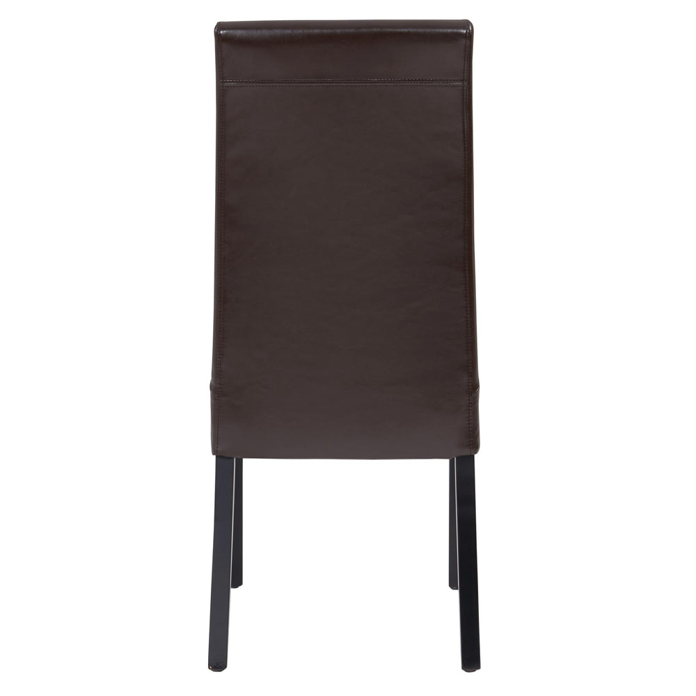 Valencia Leather Dining Side Chair - Brown - view 6