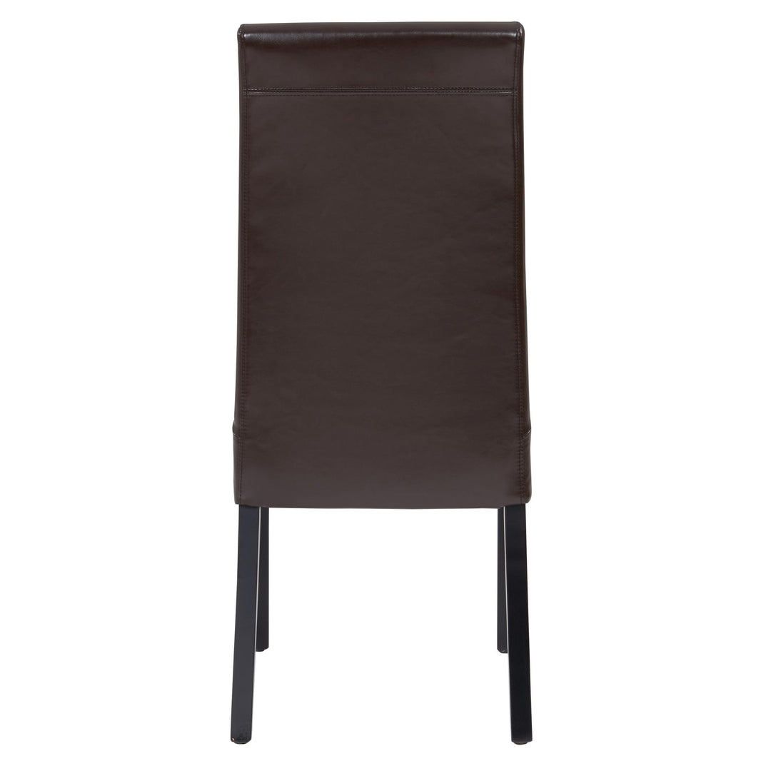 Valencia Leather Dining Side Chair - Brown - view 6