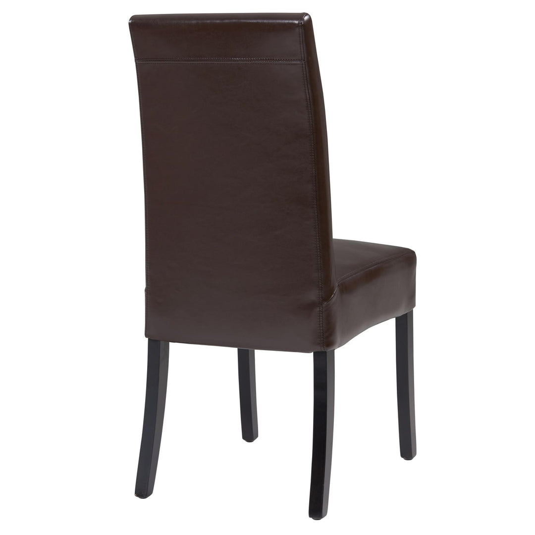 Valencia Leather Dining Side Chair - Brown - view 7