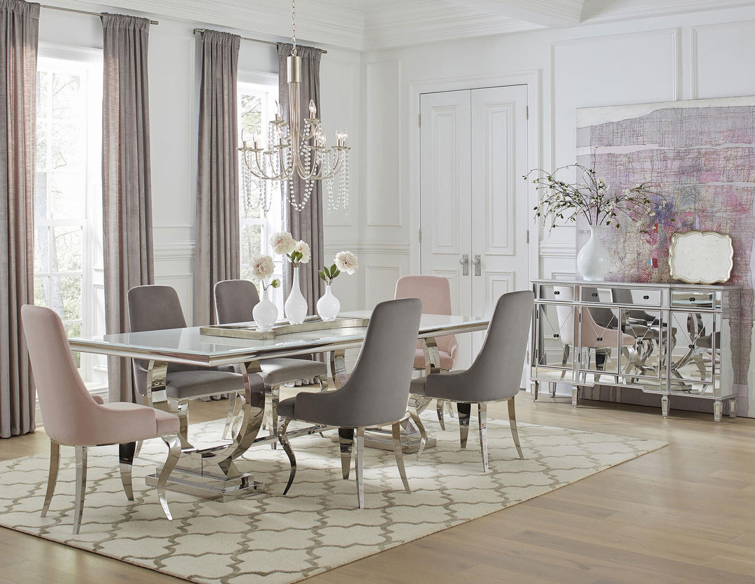 Coaster Furniture 224731KE-S5 Lucia 5-piece Eastern King Bedroom Set Beige and White