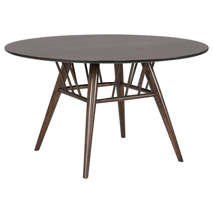 Coaster Furniture 108891 Everton Round 53-inch Wood Dining Table Dark Walnut
