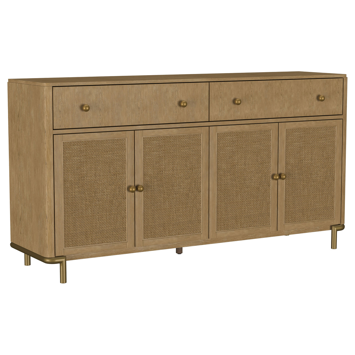 Arini - 2-Drawer Cane Door Dining Sideboard Server - Sand Wash