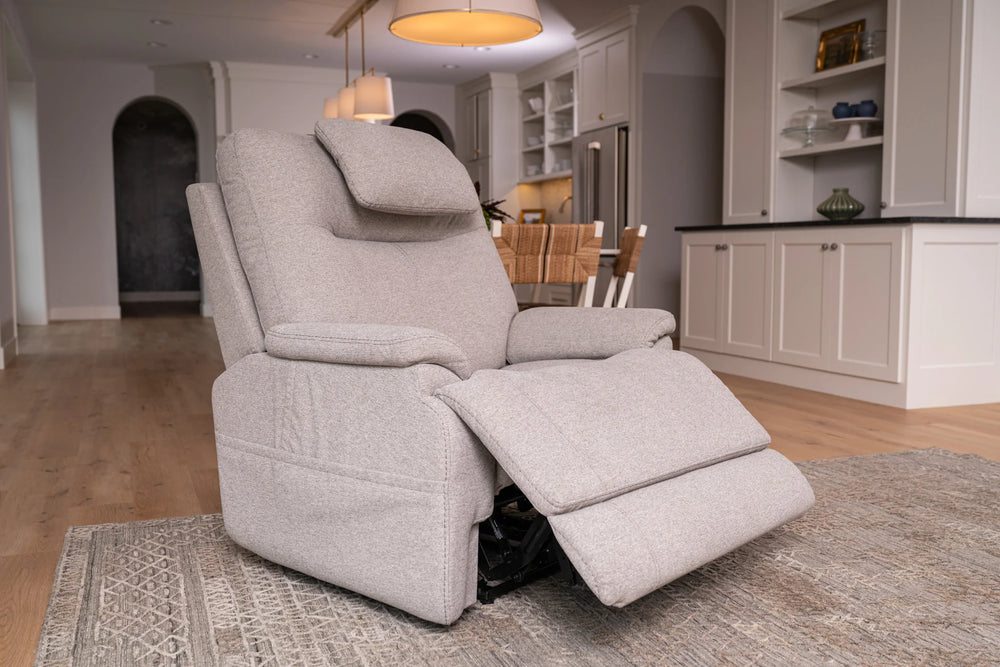 Zecliner Model 1 Fabric Power Sleep Recliner with Power Headrest & Lumbar in Dove