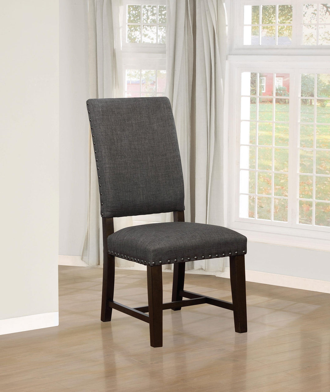 Coaster Furniture 109142 Twain Upholstered Dining Side Chair Warm Grey