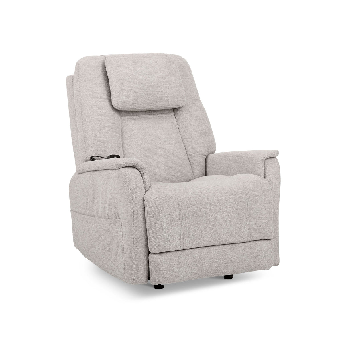 Zecliner Model 3+ Fabric Power Rocking Sleep Recliner with Power Headrest, Lumbar, Heat & Massage in Ceramic