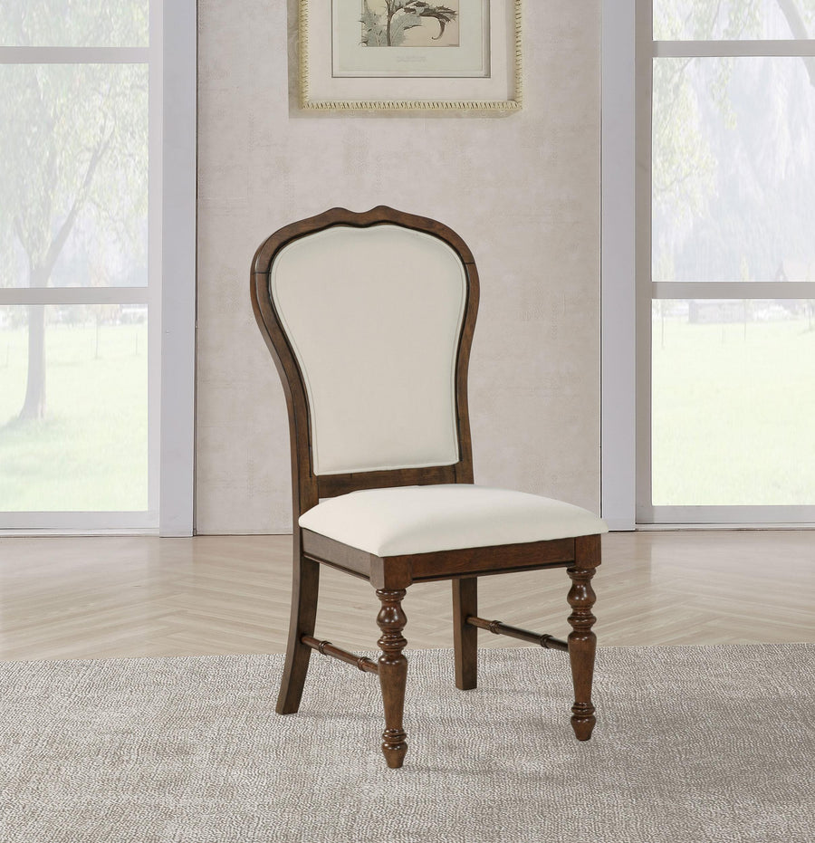 Coaster Furniture 109402 Landon Upholstered Dining Side Chair Rich Brown