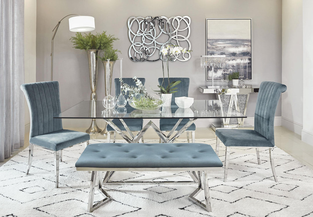 Coaster Furniture 224731KE-S5 Lucia 5-piece Eastern King Bedroom Set Beige and White