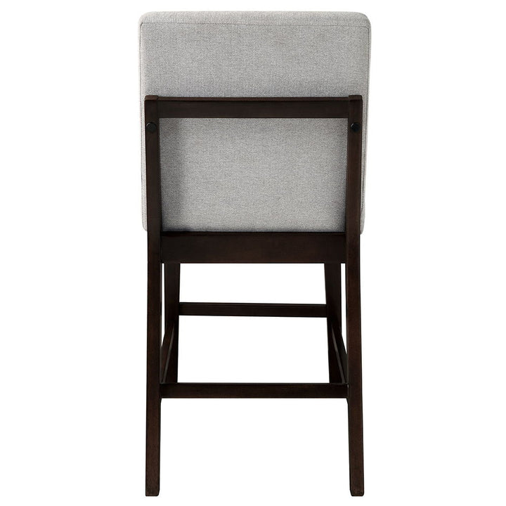 Edwyn - Counter Height Chair Set of 2) - Gray Linen & Espresso