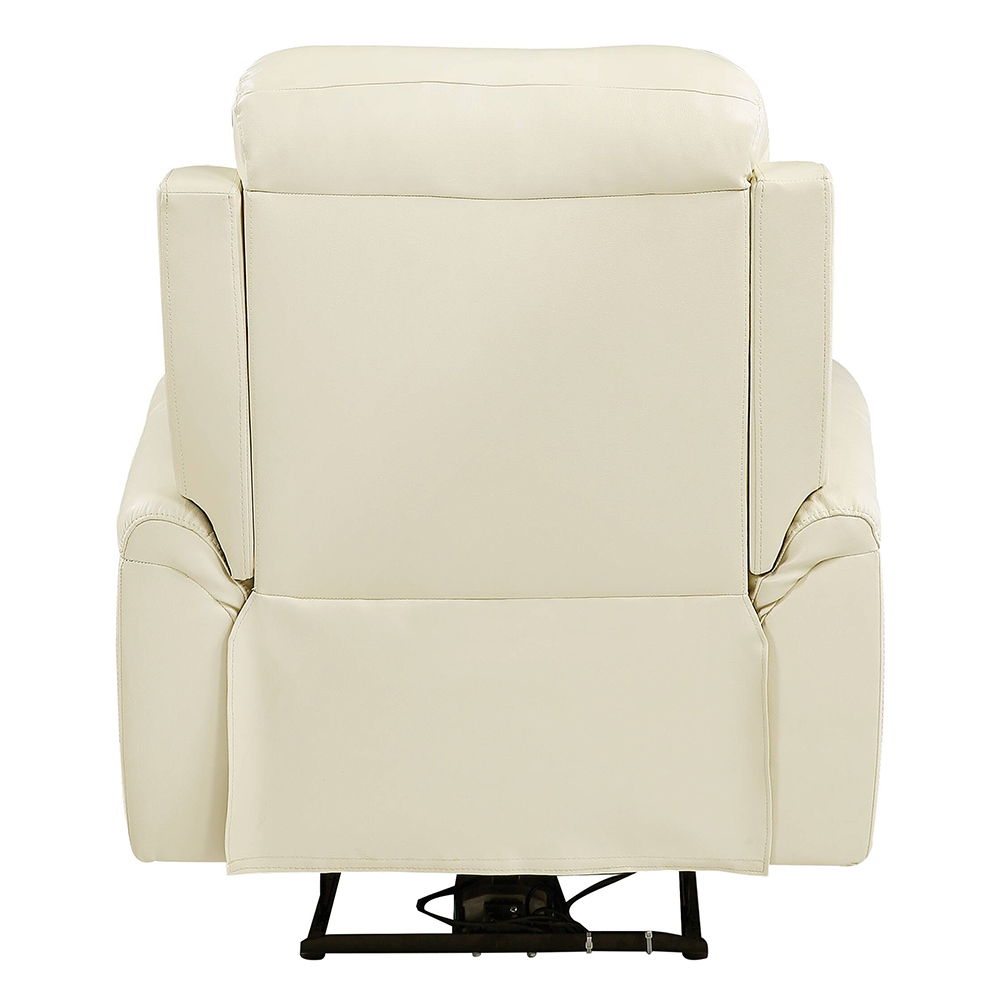 Ava - Power Motion Recliner - Beige Top Grain Leather Match