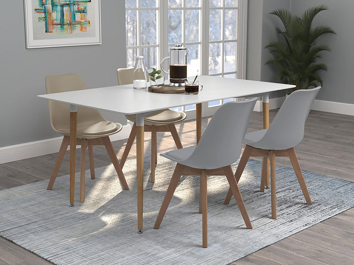 Coaster Furniture 224731KE-S5 Lucia 5-piece Eastern King Bedroom Set Beige and White