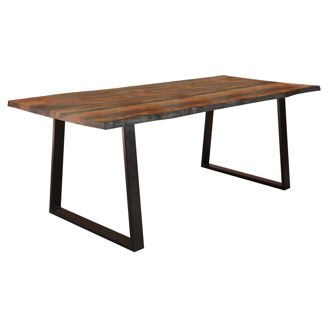 Coaster Furniture 110181 Ditman 80-inch Live Edge Dining Table Grey Sheesham