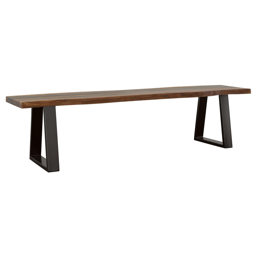 Coaster Furniture 110183 Ditman Live Edge Wood Dining Bench Grey Sheesham