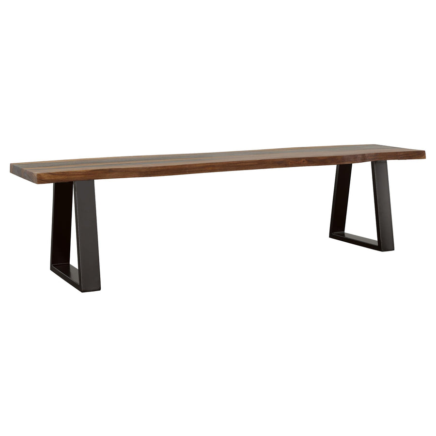 Coaster Furniture 110183 Ditman Live Edge Wood Dining Bench Grey Sheesham