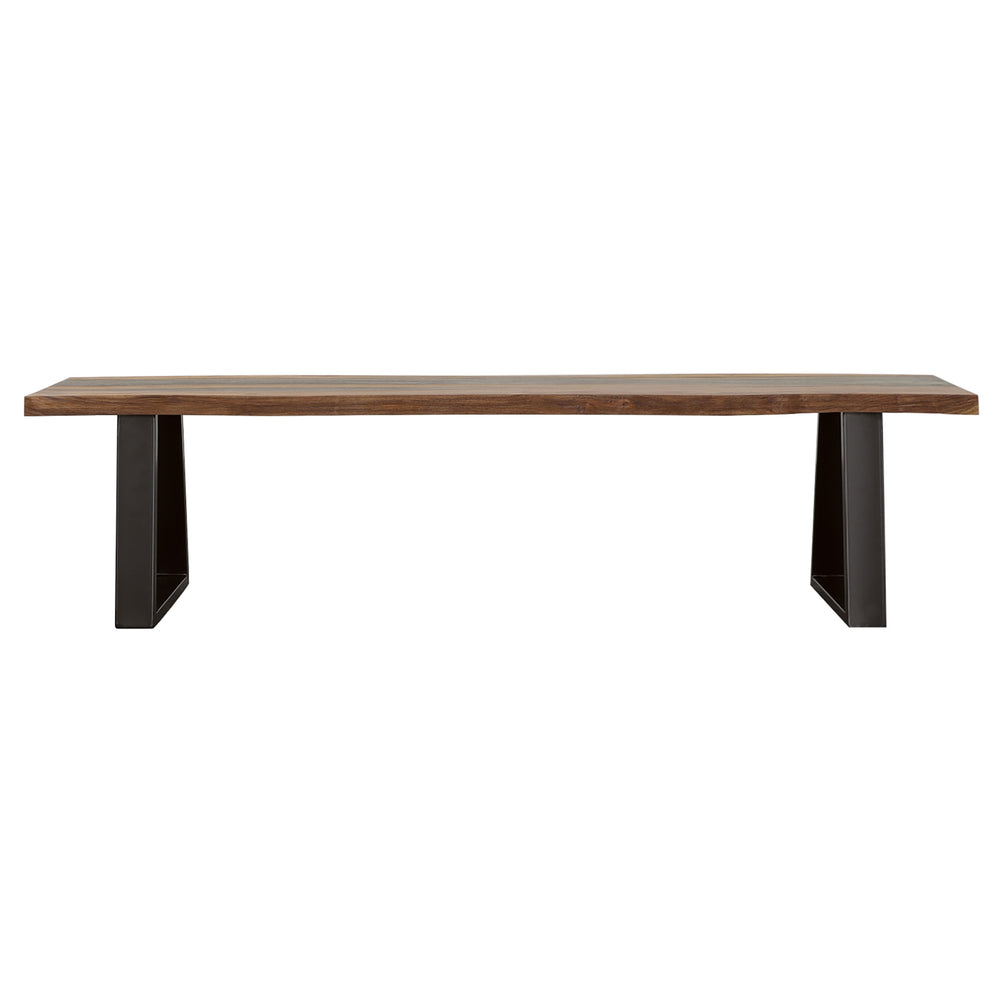Ditman - Live Edge Wood Dining Bench - Gray Sheesham