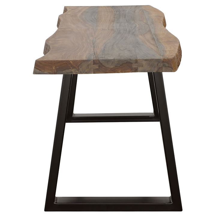 Ditman - Live Edge Wood Dining Bench - Gray Sheesham