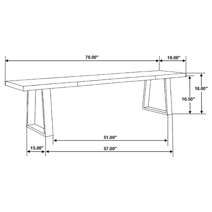 Ditman - Live Edge Wood Dining Bench - Gray Sheesham