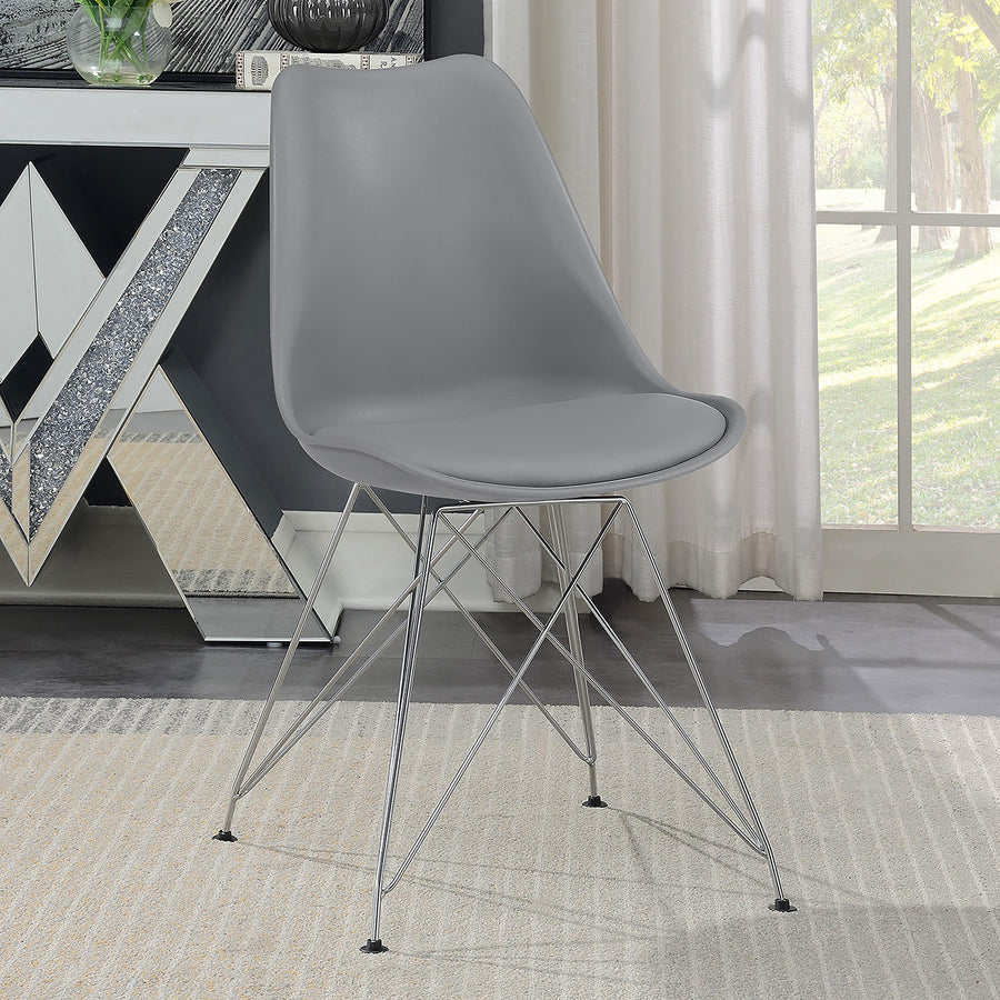Coaster Furniture 110262 Juniper Polypropylene Dining Side Chair Grey
