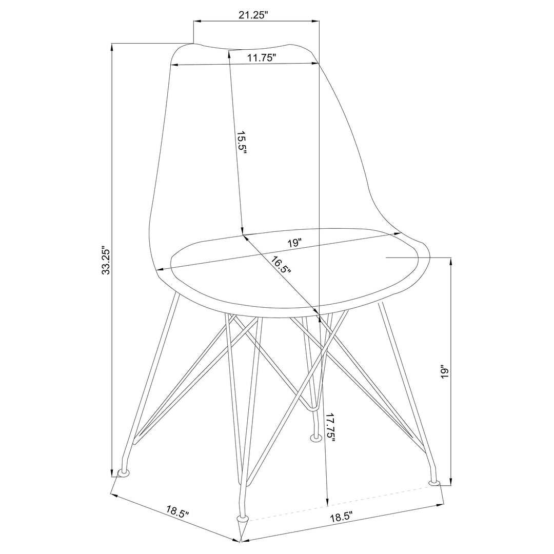 Coaster Furniture 224731KE-S5 Lucia 5-piece Eastern King Bedroom Set Beige and White