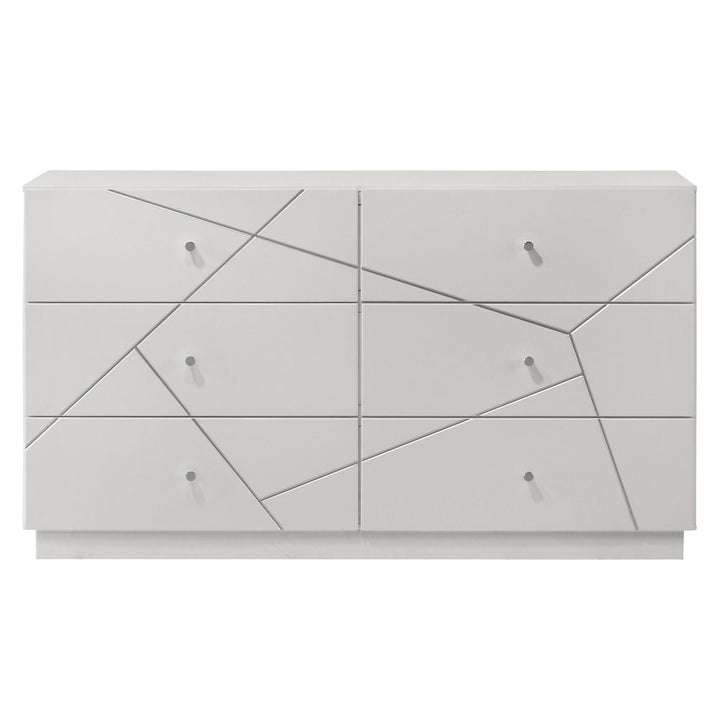 Esther - Dresser - White / Silver
