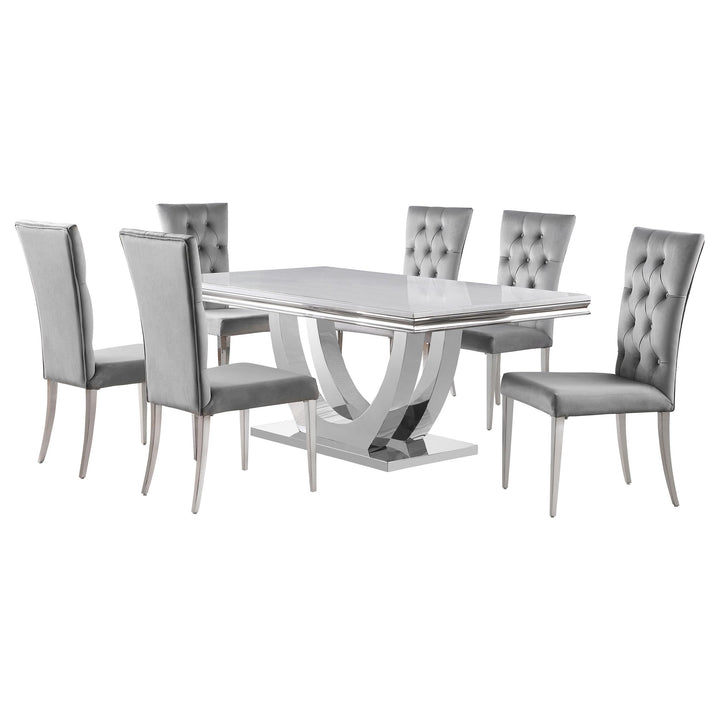 coaster-furniture-111101-s7g-kerwin-7-piece-rectangular-dining-table-set-grey-and-chrome