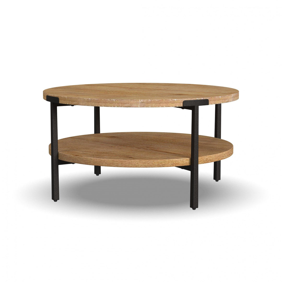 flexsteel-w1077-034-millwork-round-coffee-table-light-brown