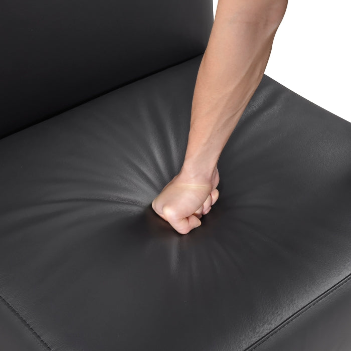 Houghton Leather Accent Chair in Black