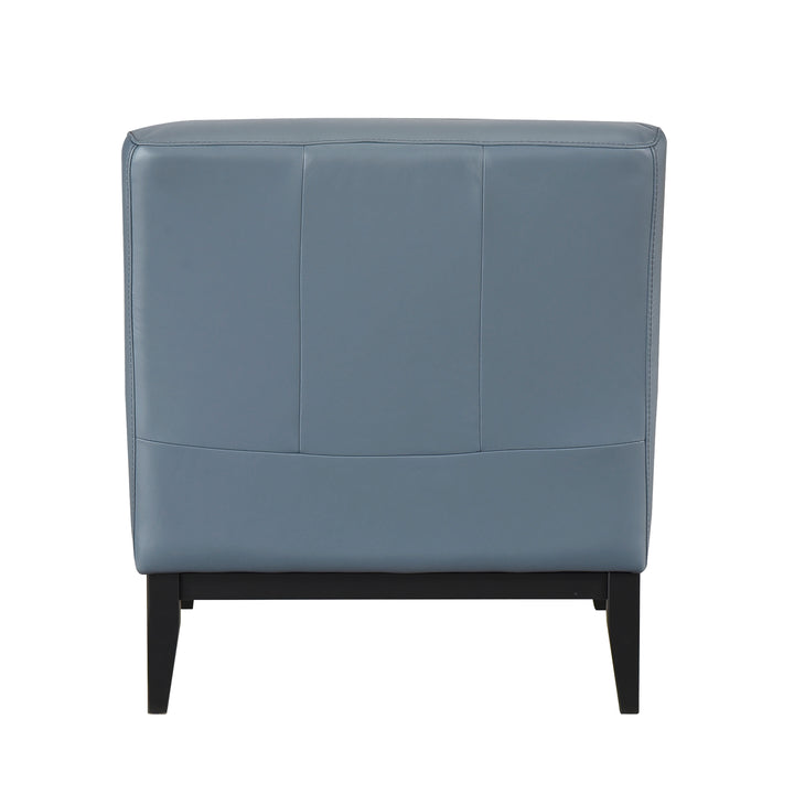 Houghton Leather Accent Chair in Blue