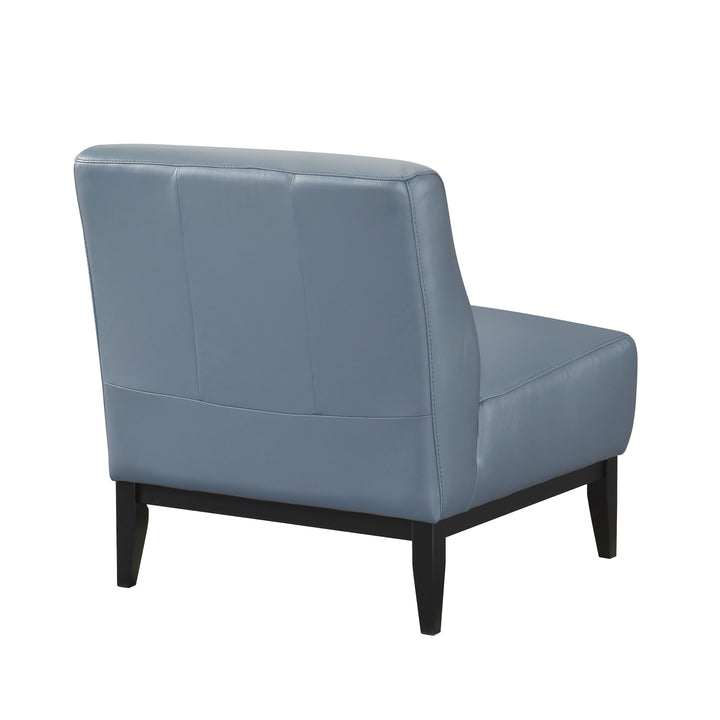 Houghton Leather Accent Chair in Blue
