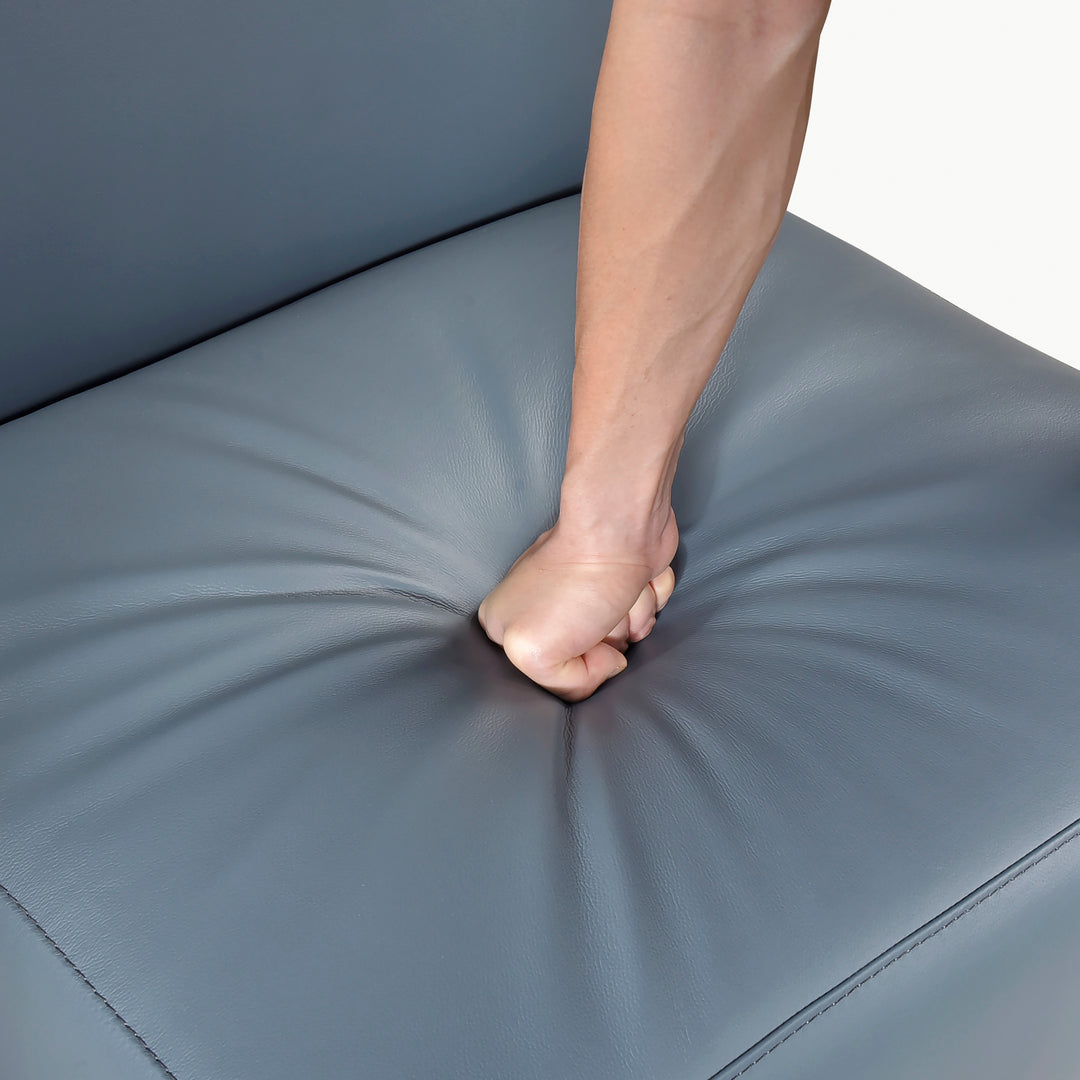 Houghton Leather Accent Chair in Blue