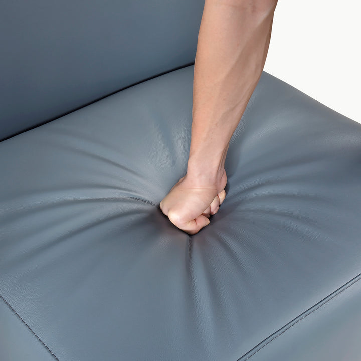 Houghton Leather Accent Chair in Blue