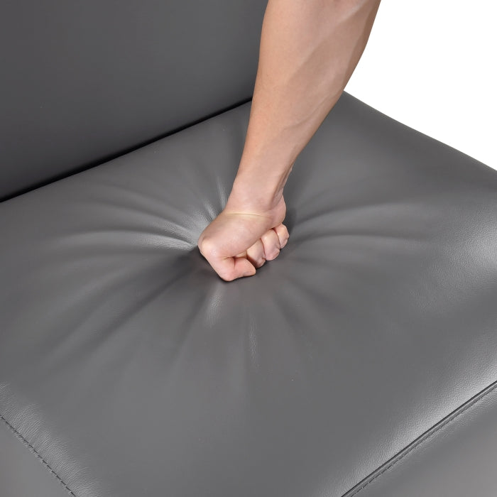 Houghton Leather Accent Chair in Dark Gray