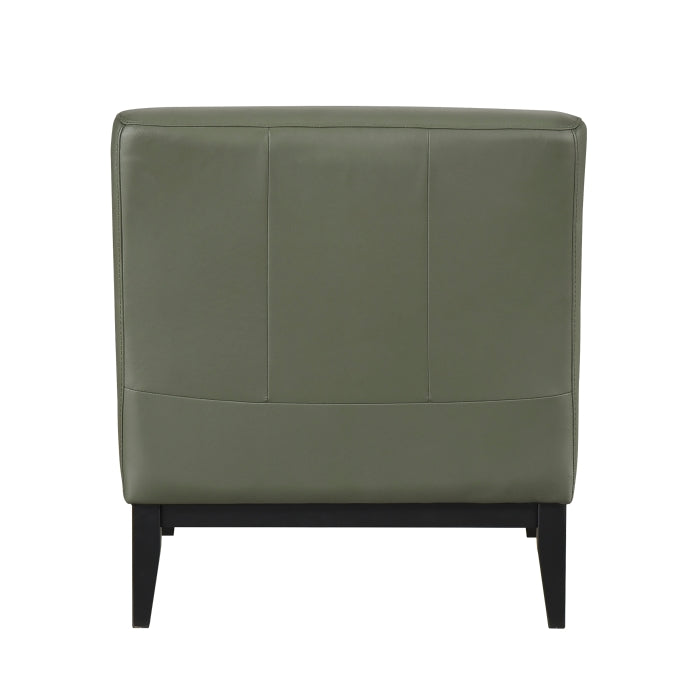 Houghton Leather Accent Chair in Green