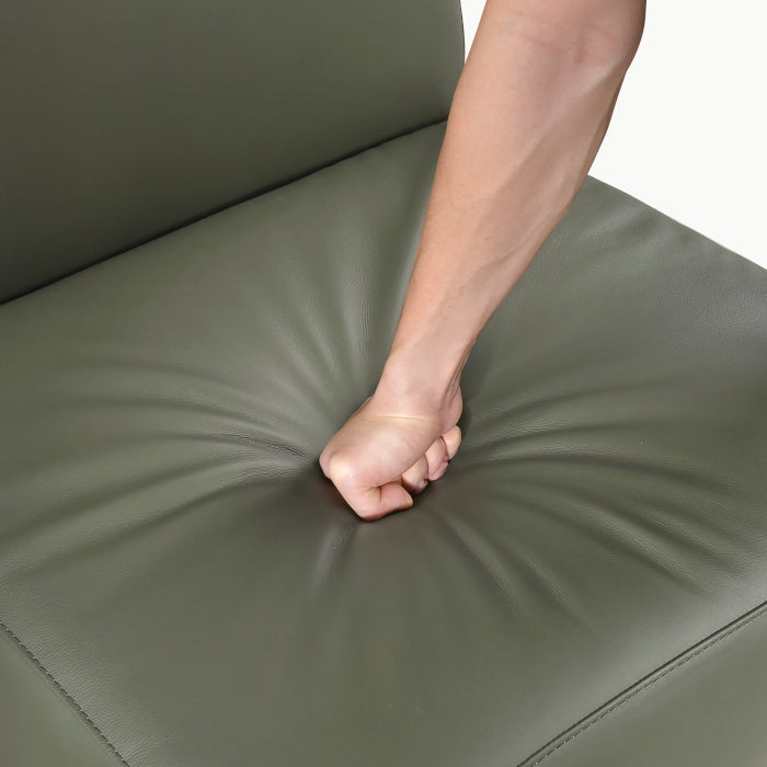 Houghton Leather Accent Chair in Green