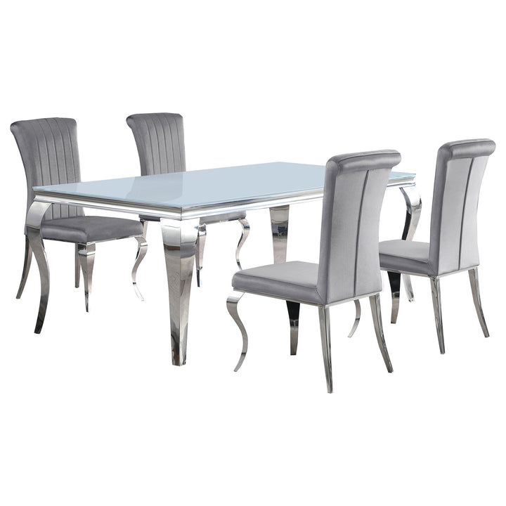 coaster-furniture-115081-s5g-carone-5-piece-81-rectangular-white-glass-dining-set-grey