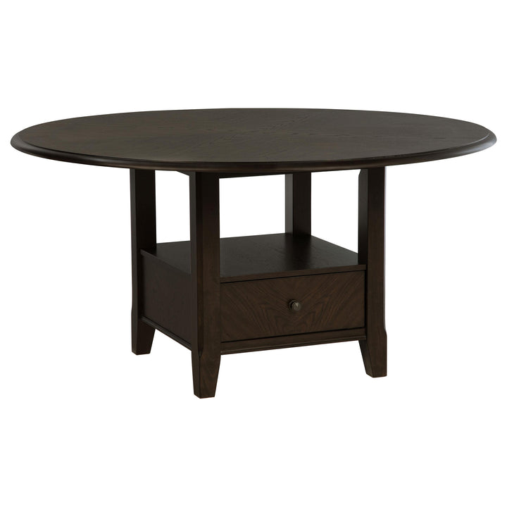 coaster-furniture-115100-s5-twyla-5-piece-60-inch-round-wood-dining-table-set-dark-cocoa