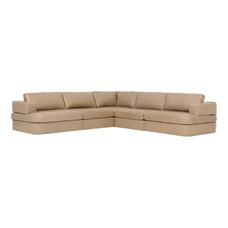 Matteo Curved Chaise Sectional with Track Arms