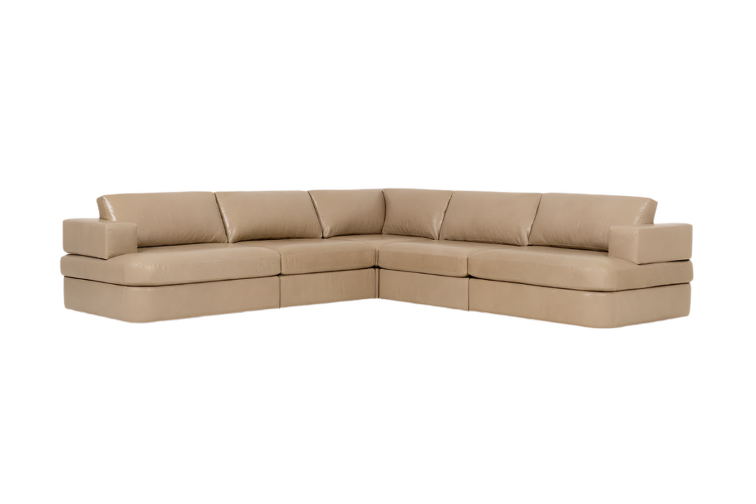 Matteo Curved Chaise Sectional with Track Arms