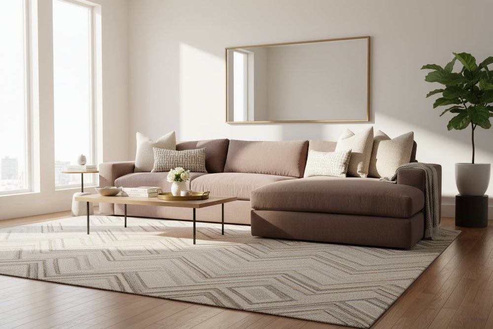 American Leather Steve Sectional with Deep Seat