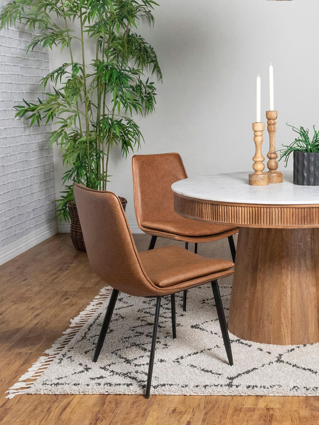 Coaster Furniture 115472 Ortega Upholstered Dining Side Chair Coffee