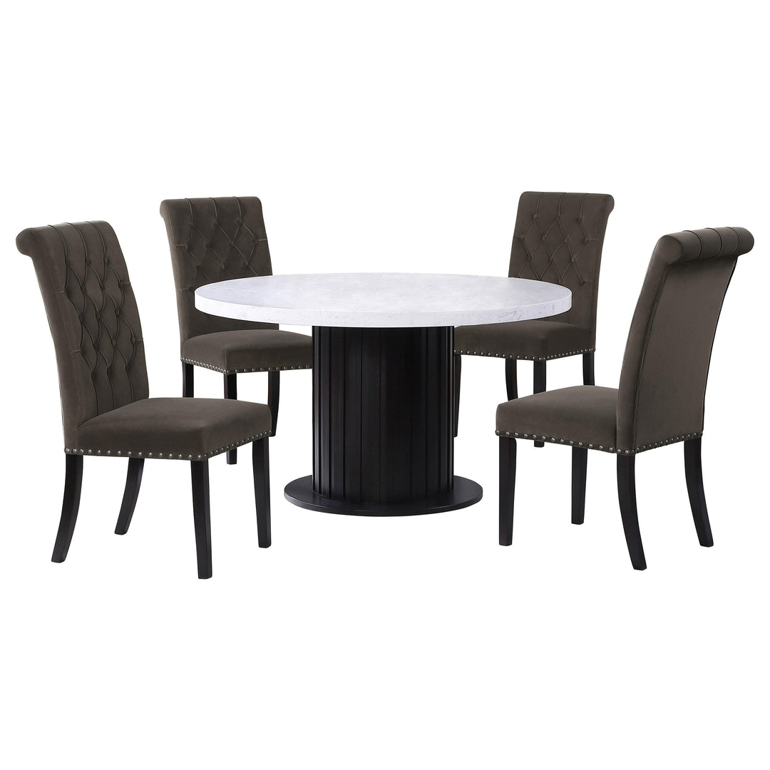 coaster-furniture-115490-s5bv-sherry-5-piece-round-marble-top-dining-table-set-brown